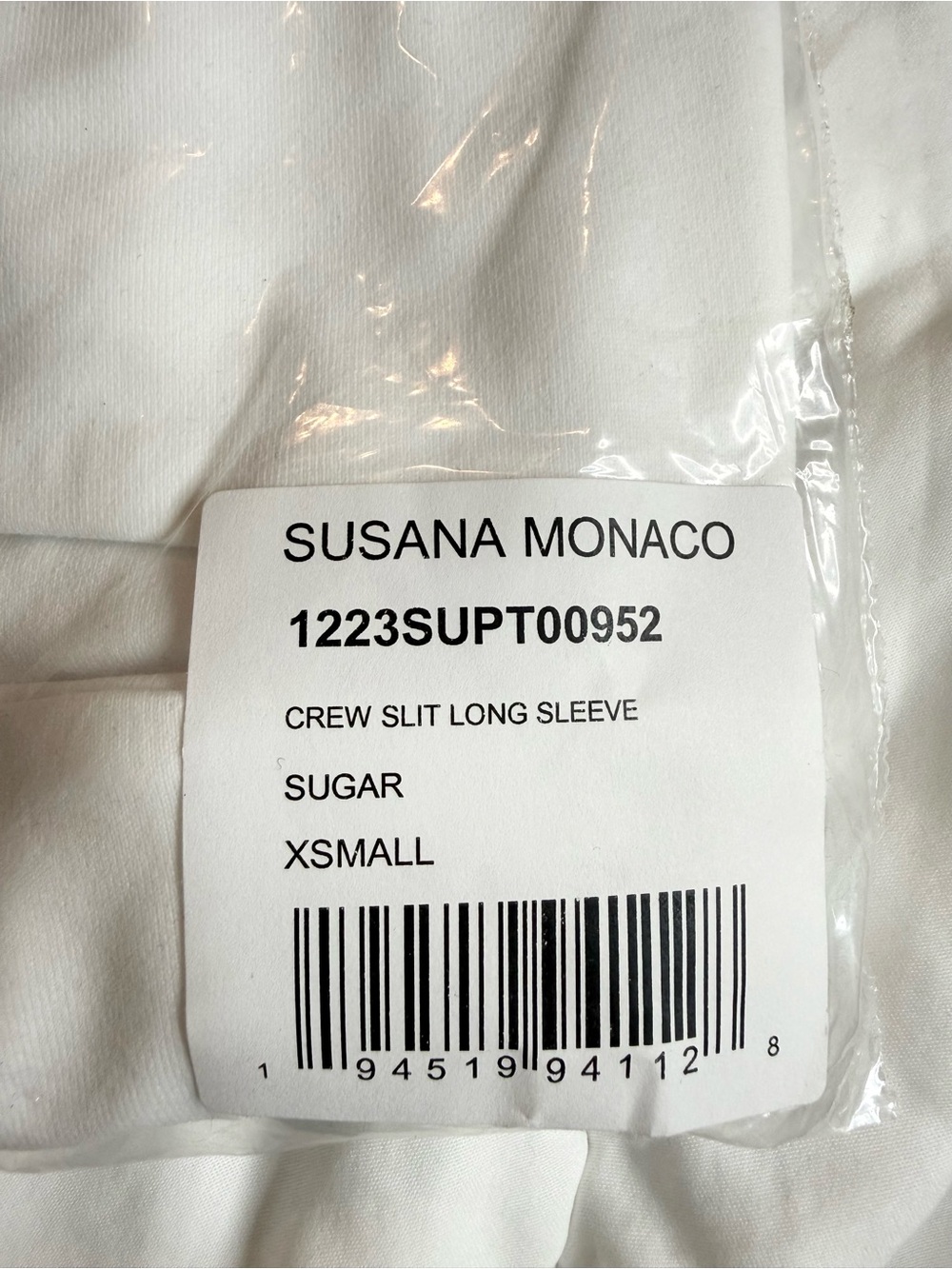 NWT Sugar White Cutout Long Sleeve Crop Top XS Fitted Stretch Going Out Chic NEW - Picture 5 of 9